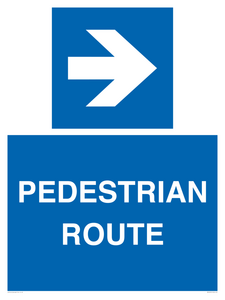 PEDESTRIAN ROUTE - right arrow